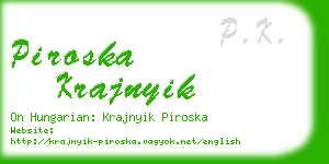 piroska krajnyik business card